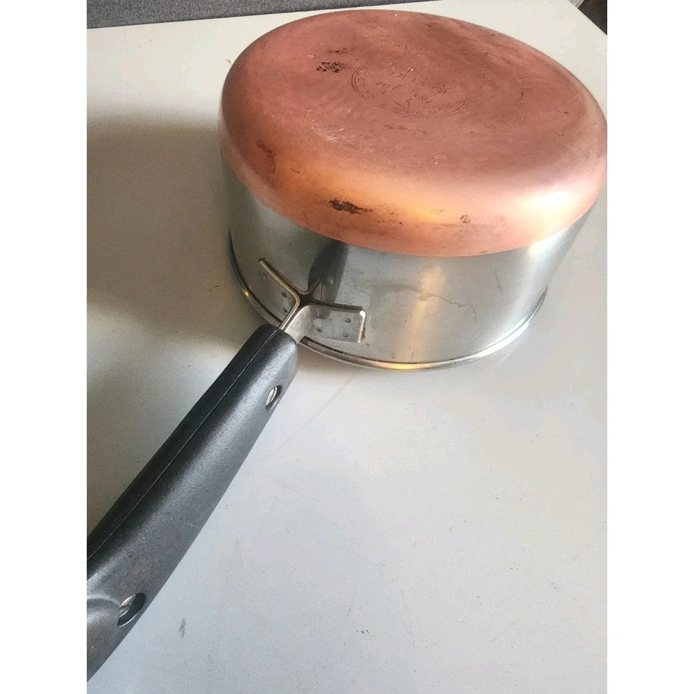 REVERE WARE 1 QT. Sauce Pan Copper Bottom Vintage Pre 1968 Made Under Process